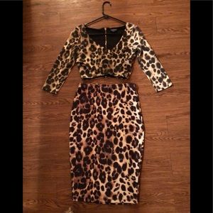 Bebe top and skirt